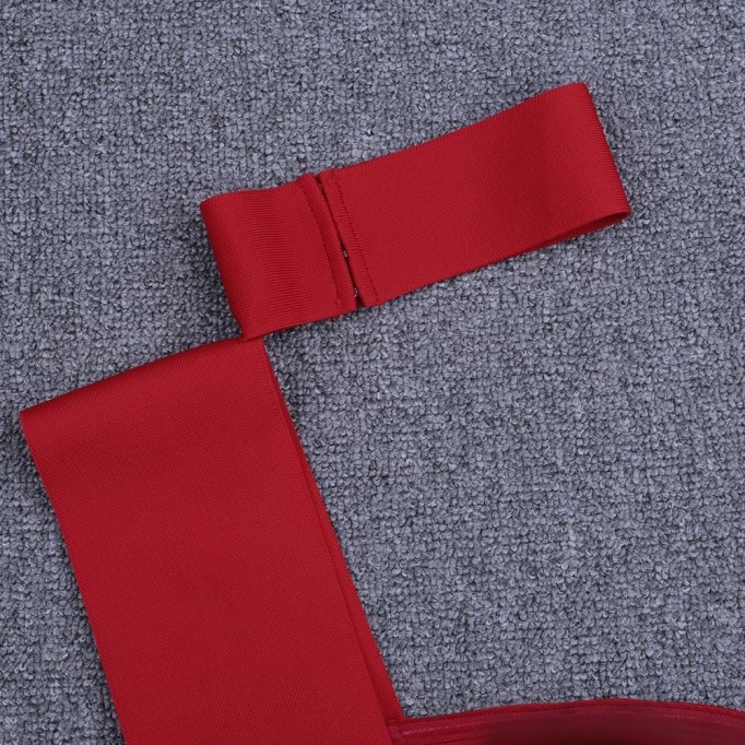 Halter Sleeveless Cut out Midi Bandage Dress SP015