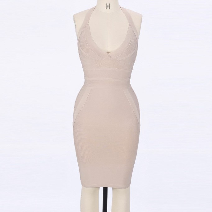 Halter Sleeveless Mini Bandage Dress PP0601