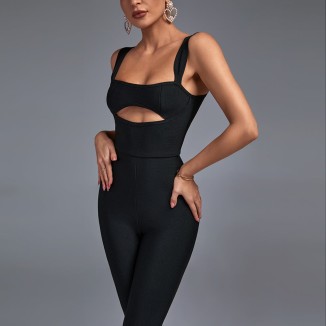 Strappy Hollow Out Bandage Jumpsuit