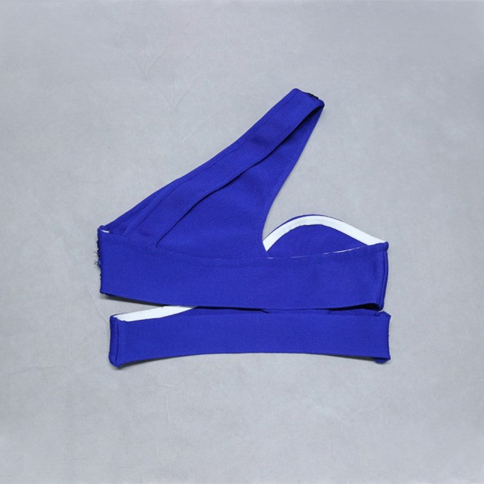 One Shoulder Sleeveless Sequined Bandage Set PZC1997
