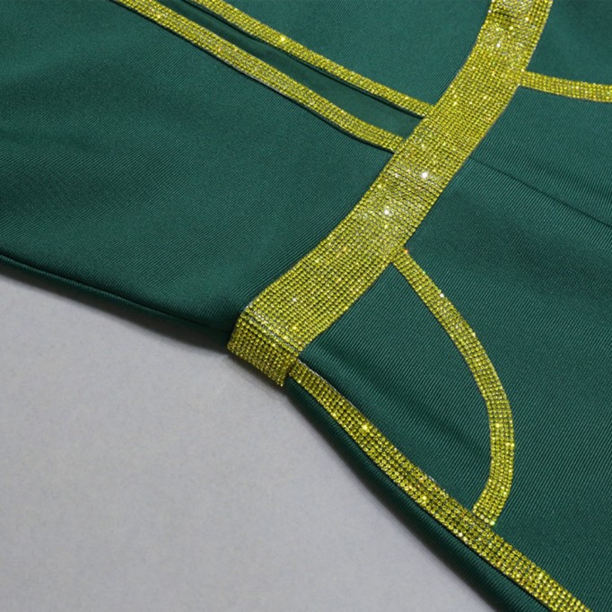 Halter Sleeveless Diamente Embellished Bandage Jumpsuit PZC2222